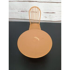 Miniature Plastic Table & Chair Set For Dollhouse Or Play Tan By Popak New-Ray M